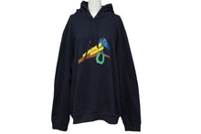 Load image into Gallery viewer, HERMES エルメス パーカー フーディー 22SS サイズXXL ホースレザーパッチ プルオーバー ネイビー コットン 美品 中古 62045