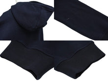 Load image into Gallery viewer, HERMES エルメス パーカー フーディー 22SS サイズXXL ホースレザーパッチ プルオーバー ネイビー コットン 美品 中古 62045