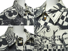 Load image into Gallery viewer, LOUIS VUITTON ルイヴィトン ショートスリーブデニムシャツ RM231 X48 HOS73W コットン ホワイト ゴールド金具 良品 中古 62049