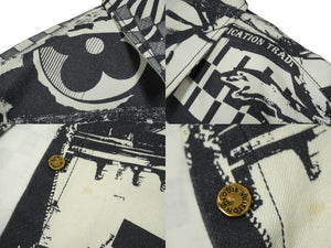 LOUIS VUITTON ルイヴィトン ショートスリーブデニムシャツ RM231 X48 HOS73W コットン ホワイト ゴールド金具 良品 中古 62049