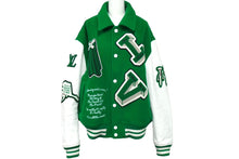 Load image into Gallery viewer, LOUIS VUITTON ルイヴィトン エンブロイダリー バーシティジャケット 21AW RM212 MJY HLL69E グリーン サイズ52 美品 中古 62052