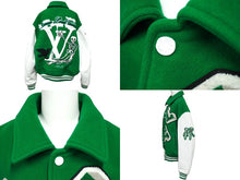 Load image into Gallery viewer, LOUIS VUITTON ルイヴィトン エンブロイダリー バーシティジャケット 21AW RM212 MJY HLL69E グリーン サイズ52 美品 中古 62052