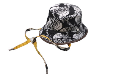 極美品 GUCCI×THE NORTH FACE グッチ 652942 ノースフェイス バケットハット 帽子 イエロー×ブラック タグ欠品 中古 62053