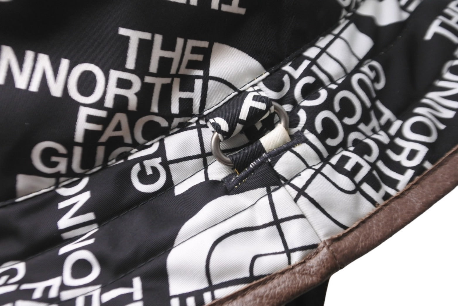 グッチ ノースフェイス 652942 バケットハット ブラウン　ナイロン 極美品 GUCCI×THE NORTH FACE グッチ 652942 ノースフェイス
