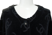 Load image into Gallery viewer, CHANEL シャネル ジャケット カーディガン ヴィンテージ ココマーク ココボタン ベロア ブラック シルバー金具 40 良品 中古62063