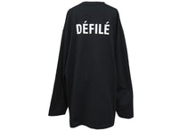 Load image into Gallery viewer, BALENCIAGA バレンシアガ DEFILE ロゴ プリント 長袖Ｔシャツ ブラック オーバーサイズ 641667 サイズXXS 中古 62066