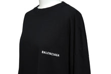Load image into Gallery viewer, BALENCIAGA バレンシアガ DEFILE ロゴ プリント 長袖Ｔシャツ ブラック オーバーサイズ 641667 サイズXXS 中古 62066