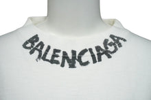 Load image into Gallery viewer, BALENCIAGA バレンシアガ 長袖Ｔシャツ 21SS サイズM モックネック ネックロゴ コットン ホワイト 646035 美品 中古 62069
