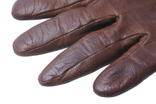 画像をギャラリービューアに読み込む, RALPH LAUREN ラルフローレン グローブ 無地 手袋 裏起毛 レザー ブラウン 良品 中古 6207