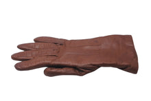 画像をギャラリービューアに読み込む, RALPH LAUREN ラルフローレン グローブ 無地 手袋 裏起毛 レザー ブラウン 良品 中古 6207