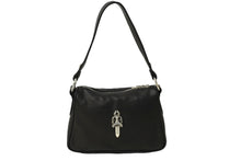 Load image into Gallery viewer, 新品未使用 CHROME HEARTS クロムハーツ チキンナゲットスモール ショルダーバッグ ダガー レザー シルバー925 ブラック 中古 62087