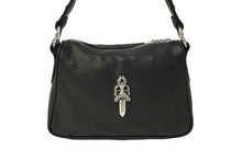 Load image into Gallery viewer, 新品未使用 CHROME HEARTS クロムハーツ チキンナゲットスモール ショルダーバッグ ダガー レザー シルバー925 ブラック 中古 62087