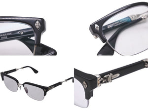 CHROME HEARTS クロムハーツ EVAGILIST アイウェア メガネ サイズ53◻︎19-146 シルバー925 プラスチック ブラック 美品 中古 62093