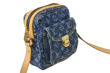 画像をギャラリービューアに読み込む, 極美品 LOUIS VUITTON ルイ ヴィトン モノグラムデニム カメラバッグ ショルダーバッグ M95348 インディゴ ブルー 中古 62094