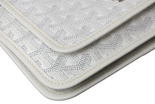 Load image into Gallery viewer, 新品未使用 GOYARD ゴヤール プリュメ ショルダーバッグ ポーチウォレット ホワイト PVC レザー シルバー金具 中古 62098
