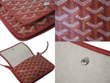 画像をギャラリービューアに読み込む, 新品未使用 GOYARD ゴヤール プリュメ ショルダーバッグ ポーチウォレット レッド PVC レザー シルバー金具 中古 62099