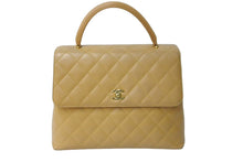 Load image into Gallery viewer, CHANEL シャネル ハンドバッグ マトラッセ ココマーク ヴィンテージ キャビアスキン ベージュ ゴールド金具 A12397 美品 中古 62104