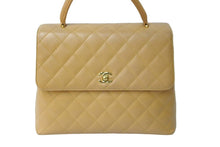 Load image into Gallery viewer, CHANEL シャネル ハンドバッグ マトラッセ ココマーク ヴィンテージ キャビアスキン ベージュ ゴールド金具 A12397 美品 中古 62104