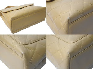CHANEL シャネル ハンドバッグ マトラッセ ココマーク ヴィンテージ キャビアスキン ベージュ ゴールド金具 A12397 美品 中古 62104