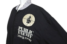 画像をギャラリービューアに読み込む, Public Enemy パブリックエナミー ツアー ブルゾン ボンバージャケット 1990年 ヴィンテージ ブラック グレー M 良品 中古 62107