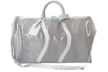 Load image into Gallery viewer, LOUIS VUITTON ルイヴィトン キーポル バンドリエール 50 ボストンバッグ M55814 エピ プラージュ クリア ホワイト 美品 中古 62110