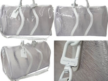 Load image into Gallery viewer, LOUIS VUITTON ルイヴィトン キーポル バンドリエール 50 ボストンバッグ M55814 エピ プラージュ クリア ホワイト 美品 中古 62110