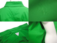 Load image into Gallery viewer, BOTTEGAVENETA ボッテガヴェネタ 22SS ストレッチポプリン 半袖シャツ サイズ50 グリーン 703050 VKIX0 良品 中古 62113