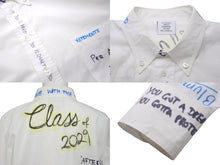 画像をギャラリービューアに読み込む, VETEMENTS ヴェトモン 19SS USS196003 ペイント総柄長袖シャツ ホワイト系 XS サイズ美品 中古 62114 
