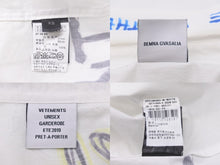 画像をギャラリービューアに読み込む, VETEMENTS ヴェトモン 19SS USS196003 ペイント総柄長袖シャツ ホワイト系 XS サイズ美品 中古 62114 