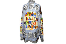 画像をギャラリービューアに読み込む, POJIENO SPORT 長袖シャツ サイズ48/M 比翼デザイン 総柄プリント マルチカラー ドレープ 良品 中古 62116