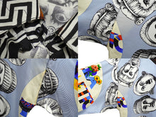 画像をギャラリービューアに読み込む, POJIENO SPORT 長袖シャツ サイズ48/M 比翼デザイン 総柄プリント マルチカラー ドレープ 良品 中古 62116