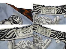 画像をギャラリービューアに読み込む, POJIENO SPORT 長袖シャツ サイズ48/M 比翼デザイン 総柄プリント マルチカラー ドレープ 良品 中古 62116