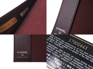 極美品 CHANEL シャネル パスポートケース マトラッセ ココマーク ラムスキン ブラック シルバー金具 中古 62120
