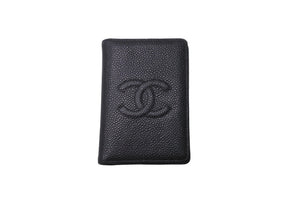 シャネル CHANEL ココマーク カードケース 名刺入れ キャビアスキン ブラック A13503 7651829７番代 美品 中古 62121