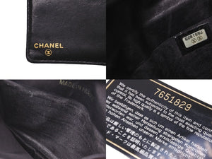 シャネル CHANEL ココマーク カードケース 名刺入れ キャビアスキン ブラック A13503 7651829７番代 美品 中古 62121