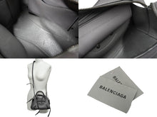 Load image into Gallery viewer, BALENCIAGA バレンシアガ ネオクラシック シティ ミニ ハンドバッグ 2WAY 638524 グレー レザー ブラック金具 良品 中古 62127