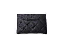 Load image into Gallery viewer, CHANEL シャネル ココマーク カードケース 18番台 キャビアスキン ブラック ゴールド金具 美品 中古 62132