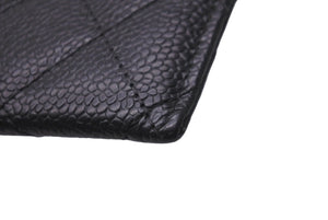 CHANEL シャネル ココマーク カードケース 18番台 キャビアスキン ブラック ゴールド金具 美品 中古 62132