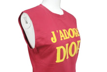 Load image into Gallery viewer, Christian Dior クリスチャンディオール ガリアーノ期 ロゴプリント タンクトップ ボルドー コットン サイズ40 2H12155300 美品 中古 63164