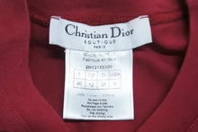Load image into Gallery viewer, Christian Dior クリスチャンディオール ガリアーノ期 ロゴプリント タンクトップ ボルドー コットン サイズ40 2H12155300 美品 中古 63164