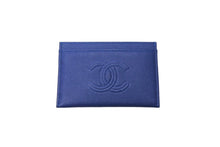 Load image into Gallery viewer, CHANEL シャネル ココマーク カードケース 29番台 キャビアスキン ブルー 美品 中古 62134