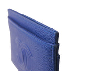 Load image into Gallery viewer, CHANEL シャネル ココマーク カードケース 29番台 キャビアスキン ブルー 美品 中古 62134