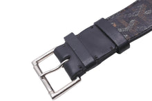 画像をギャラリービューアに読み込む, GOYARD ゴヤール フロリダ ベルト サイズ90cm ブラック ヘリンボーン柄 PVCコーティングキャンバス 良品 中古 62135