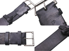画像をギャラリービューアに読み込む, GOYARD ゴヤール フロリダ ベルト サイズ90cm ブラック ヘリンボーン柄 PVCコーティングキャンバス 良品 中古 62135