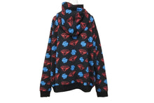 Load image into Gallery viewer, BILLIONAIRE BOYS CLUB ビリオネアボーイズクラブ DIAMOND&amp;DOLLAR フルジップ フーディー ブラック レッド ブルー 美品 中古 62139