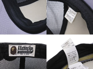 A BATHING APE アベイシングエイプ BAPE RACING キャップ フリーサイズ メッシュ ブランドロゴ 001CPJ301006M 美品 中古 62141