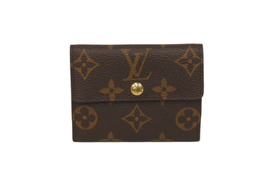 新品同様 LOUIS VUITTON ルイヴィトン ラドロー コインケース カードケース付 廃番 ブラウン モノグラム M61927 ゴールド金具 中古 62151