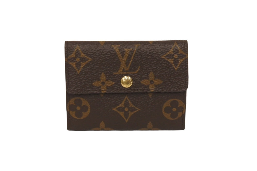 新品同様 LOUIS VUITTON ルイヴィトン ラドロー コインケース カードケース付 廃番 ブラウン モノグラム M61927 ゴールド金具 中古 62151