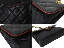 Load image into Gallery viewer, CHANEL シャネル 中マトラッセ 25 バイカラー チェーンショルダーバッグ 1番台 ブラック ボルドー ラムスキン ゴールド金具 美品 中古 62152