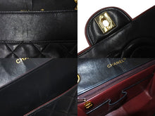 Load image into Gallery viewer, CHANEL シャネル 中マトラッセ 25 バイカラー チェーンショルダーバッグ 1番台 ブラック ボルドー ラムスキン ゴールド金具 美品 中古 62152
